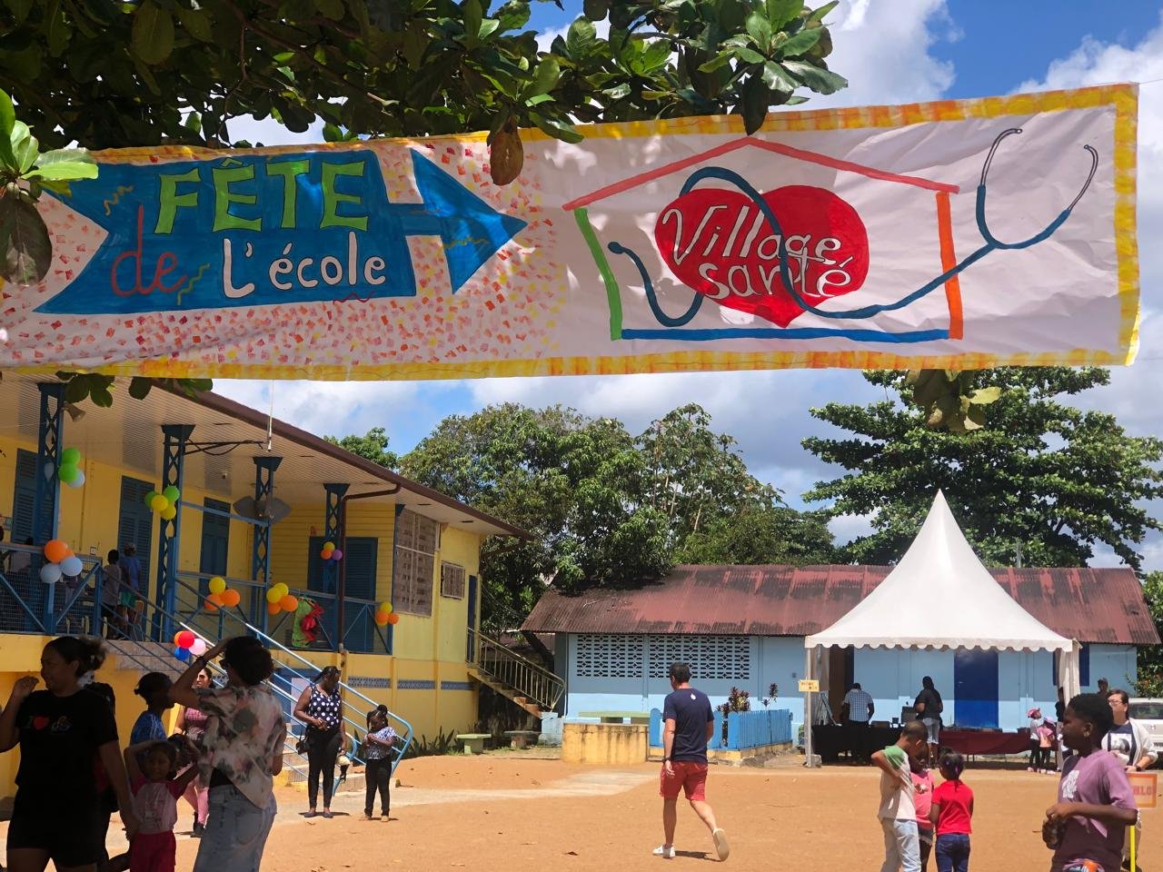 Banderole Fête de l'école et Village Santé